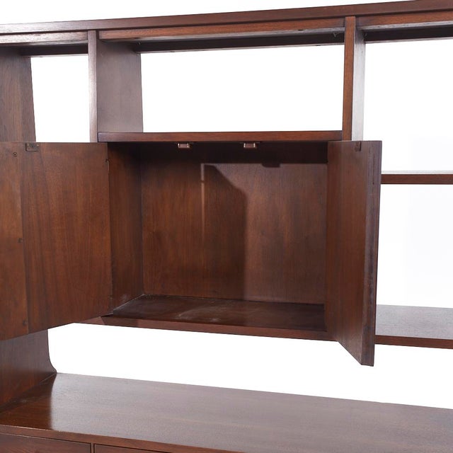 Broyhill Saga Mid Century Walnut Room Divider Chairish