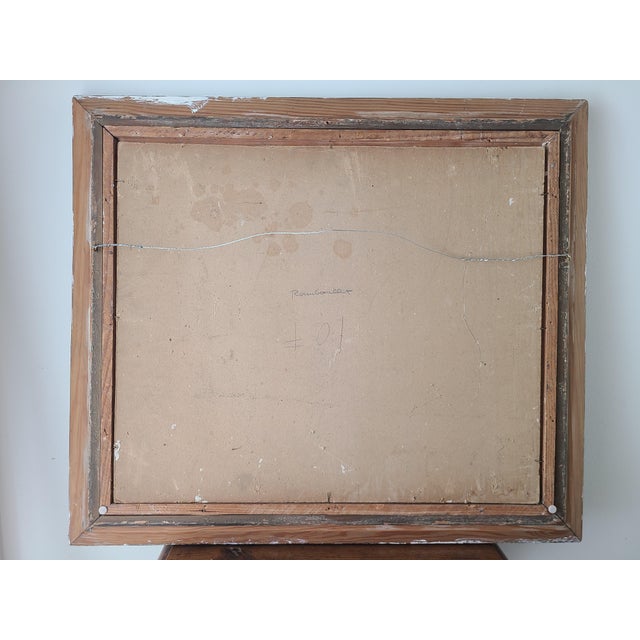 Vintage 1950s Oil Painting Rambouillet France Landscape For Sale - Image 15 of 16