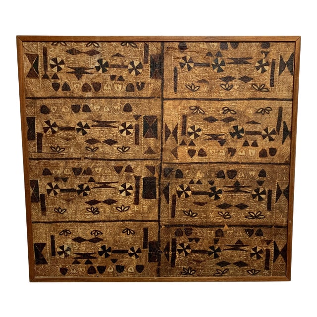 South Pacific Bark Cloth Design For Sale