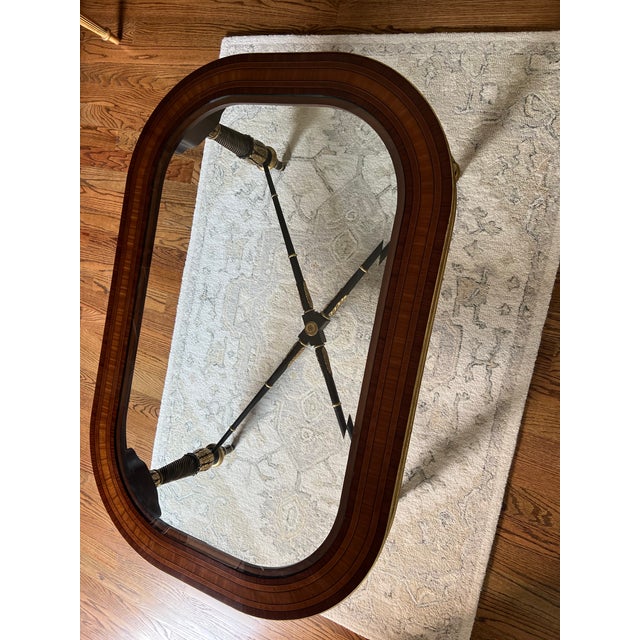 Brown E J Victor Mahogany and Ebony Glass Cocktail Table For Sale - Image 8 of 18