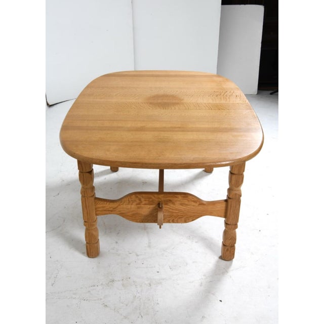 1970s 1970s Vintage Danish Oval Oak Dining Table in the Manner of Henning Kjærnulf For Sale - Image 5 of 9