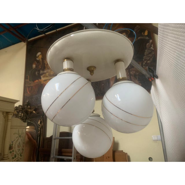 Ceiling Lamp in Metal and Glass, 1970s For Sale - Image 12 of 18