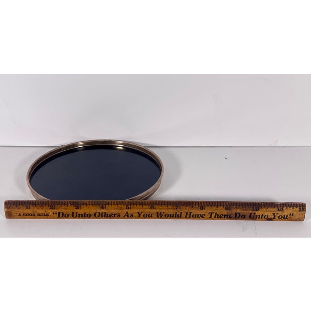 1950s Gorham Sterling Silver Black Lucite Tray c.1950s For Sale - Image 5 of 8