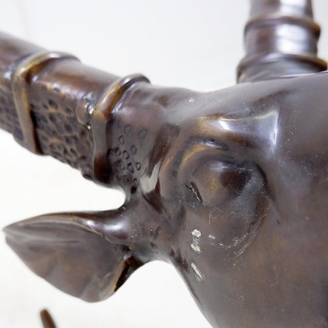 Metal Ibex Coffee Table in the style of Alain Chervet, 1970s For Sale - Image 7 of 16