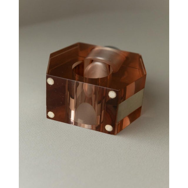 Vintage Acrylic Glass Table Lighter by Astrolite For Sale - Image 10 of 11