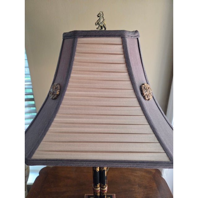Hollywood Regency Faux Bamboo by Oriental Accents Lamp For Sale - Image 15 of 16