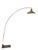 Metal Vintage Brass Arc Floor Lamp, Large. Mid-Century Modern to Postmodern Style For Sale - Image 7 of 12
