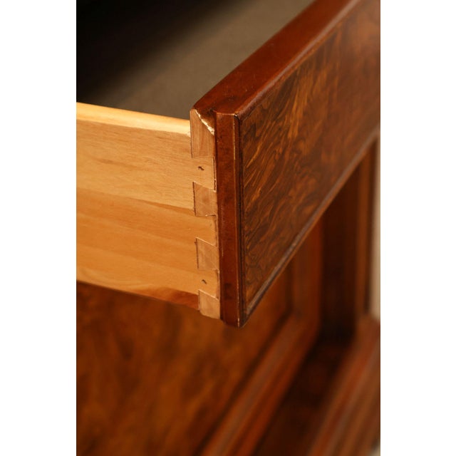 Ethan Allen Townhouse Collection Burlwood China Cabinet For Sale - Image 11 of 18