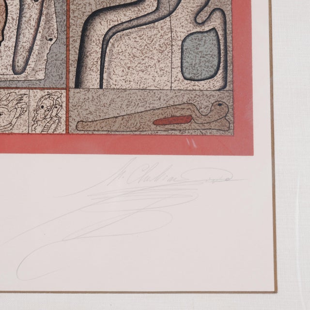 1970s 1977 Mihail Chemiakin "Philosophy of the Sea #1" Artist Hand Signed and Numbered Limited Edition Ea / Artist Proof Framed & Matted Lithograph For Sale - Image 5 of 11