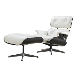 Set of Model 670 Lounge Chair and 671 Ottoman by Charles and Ray Eames by ICF for Herman Miller, 1960s-1970s For Sale