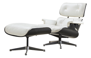 Set of Model 670 Lounge Chair and 671 Ottoman by Charles and Ray Eames by ICF for Herman Miller, 1960s-1970s