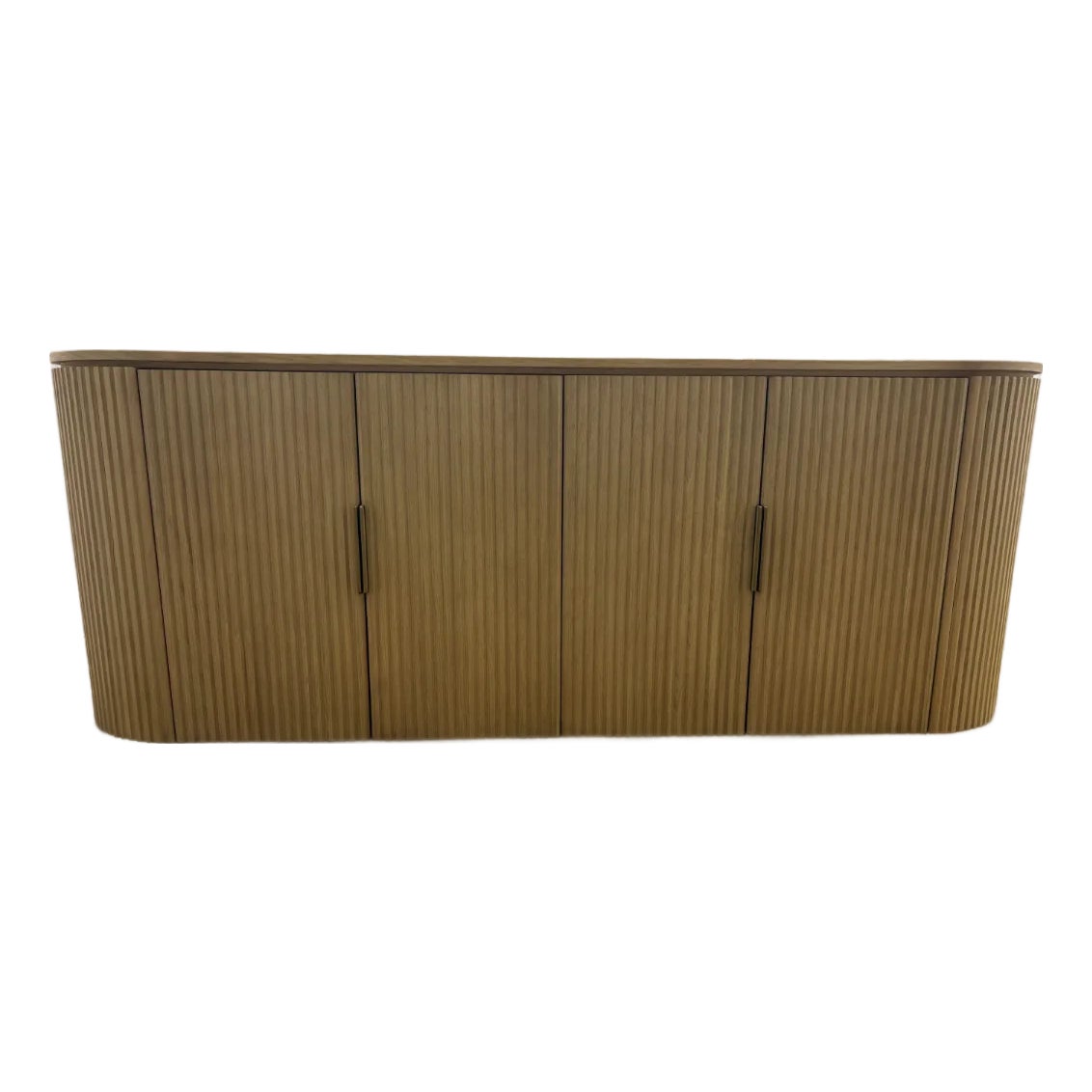 Rh Byron 4-Door Sideboard — 84” Light Oak | Reeded American White Oak ...