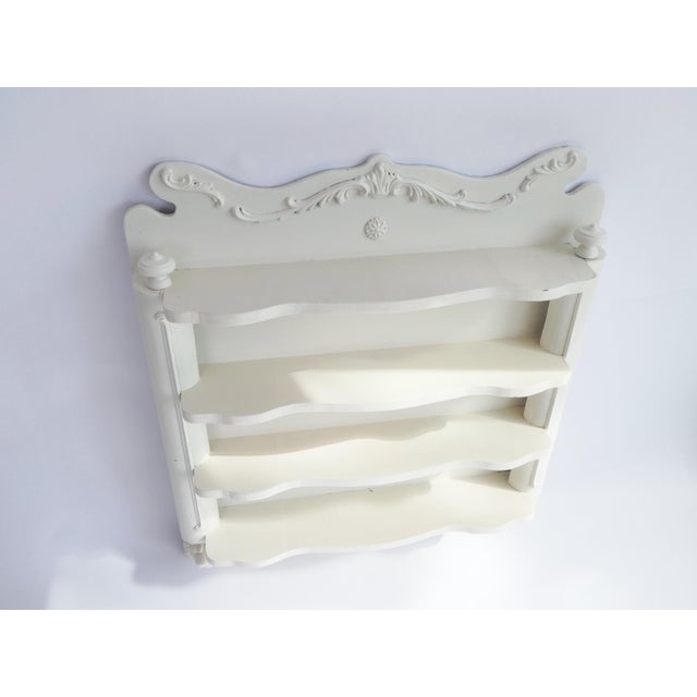 Antique White Wooden Wall Rack with Lions For Sale - Image 5 of 11