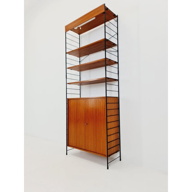 Free Standing String Shelf-System in Teak from WHB Germany, 1950s For Sale - Image 16 of 18