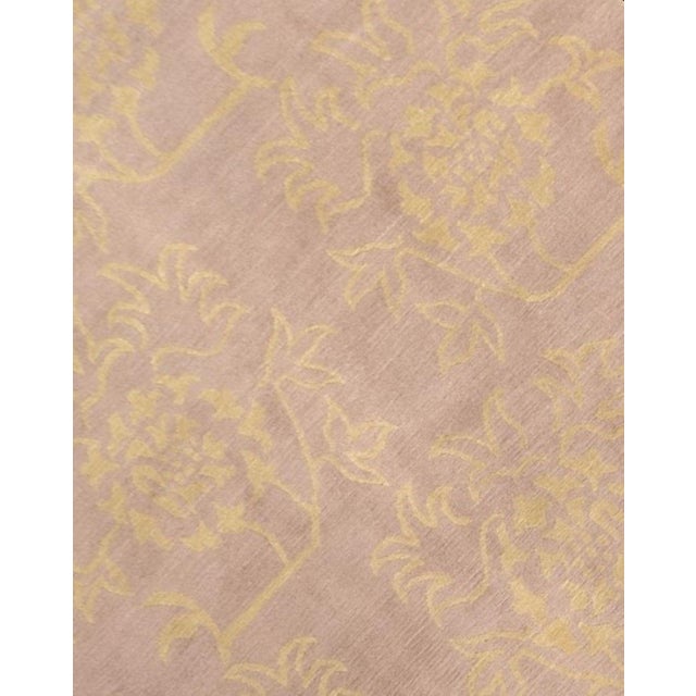 Modern Hand Knotted Borderless Wool & Silk Rug. 8'01" X 10'00" For Sale - Image 3 of 4