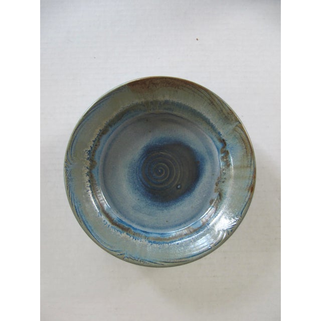 Hand-Made Blue Pottery Wine Champagne Coaster For Sale - Image 4 of 6