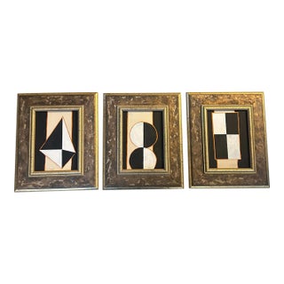Three Contemporary Original Stephen Heigh Abstract Paintings “Shadow Play #1-3” -Set of Three For Sale