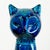 Charming iconic and Huge Italian modern ceramic cat sculpture from the Rimini Blue series designed by Aldo Londi for...