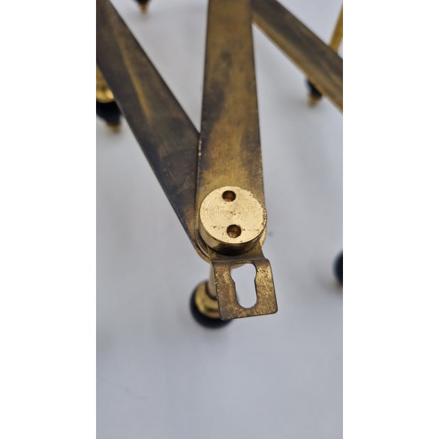 Black Model AT4 Coat Hanger in Brass with Black Bakelite Spheres by Luigi Caccia Dominioni for Azucena, 1950s For Sale - Image 8 of 12