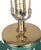 1980s Style Hollywood Regency Emerald Green Ceramic Table Lamp on Brass Ball-and-Claw Base For Sale - Image 10 of 18