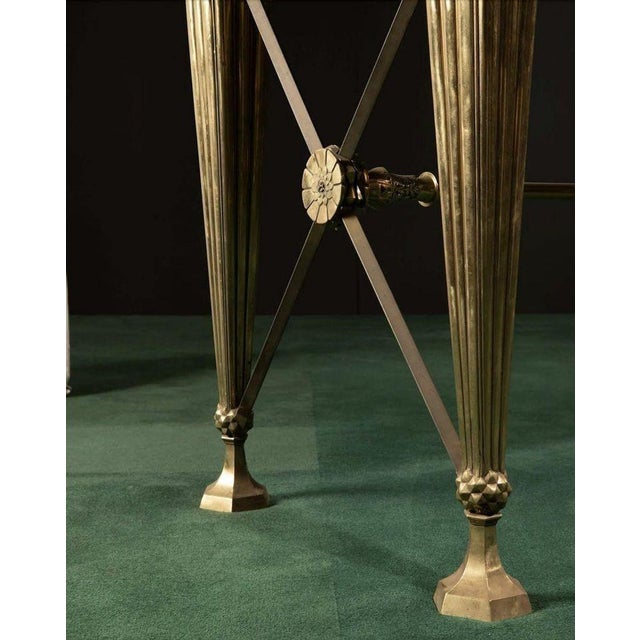 Early 19th Century Early 19th Century American Bronze and Glass Banking Table For Sale - Image 5 of 5