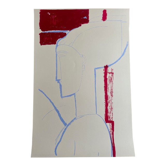 Amedeo Modigliani (1884-1920), Testa Scultorea, Printed in Italy Florence Mod057 For Sale