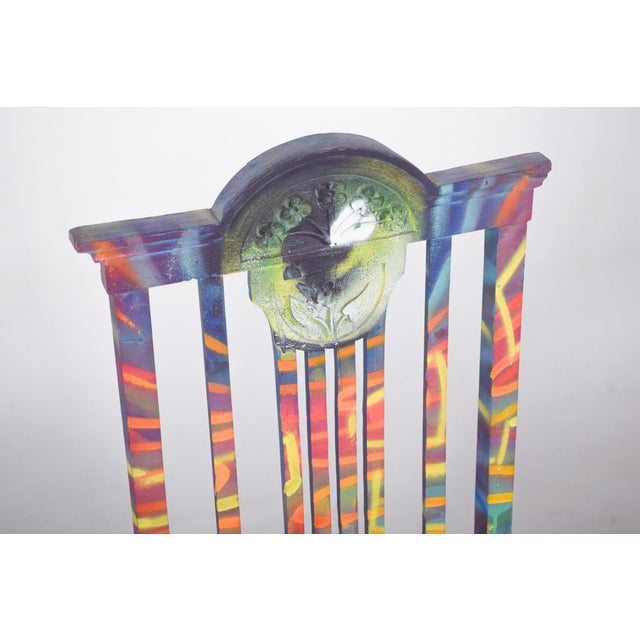 Portuguese Painted Chair by Francisco Camilo, 1950s For Sale - Image 10 of 12