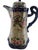 Antique porcelain hot chocolate pot featuring a delicate beaded overlay design and elegant silhouette. Measures...