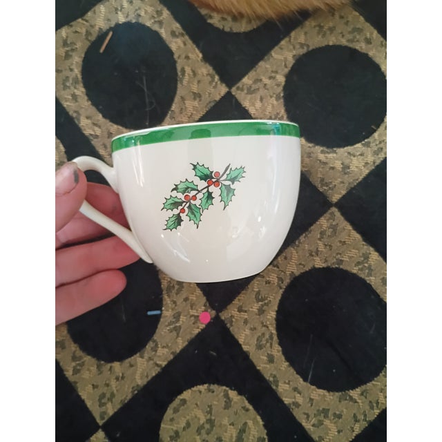 Vintage Spode "Christmas Tree" porcelain mug, pattern S3324, made in England. Features the iconic decorated Christmas tree...