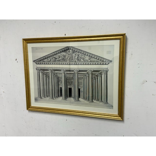 Traditional Architectural Facade of the Madeleine, Paris, Framed, 20th Century For Sale - Image 3 of 12