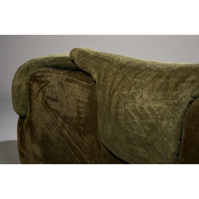 Forest Green Confidential Sofa Set by Alberto Roselli for Saporiti Italia, 1970s, Set of 2 For Sale - Image 8 of 8