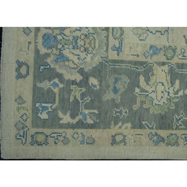 Turkish Oushak Rug 9' x 12'2" #18582 For Sale - Image 4 of 8