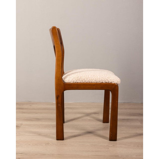 Vintage Italian Chairs in White Fabric, Set of 4 For Sale - Image 4 of 8