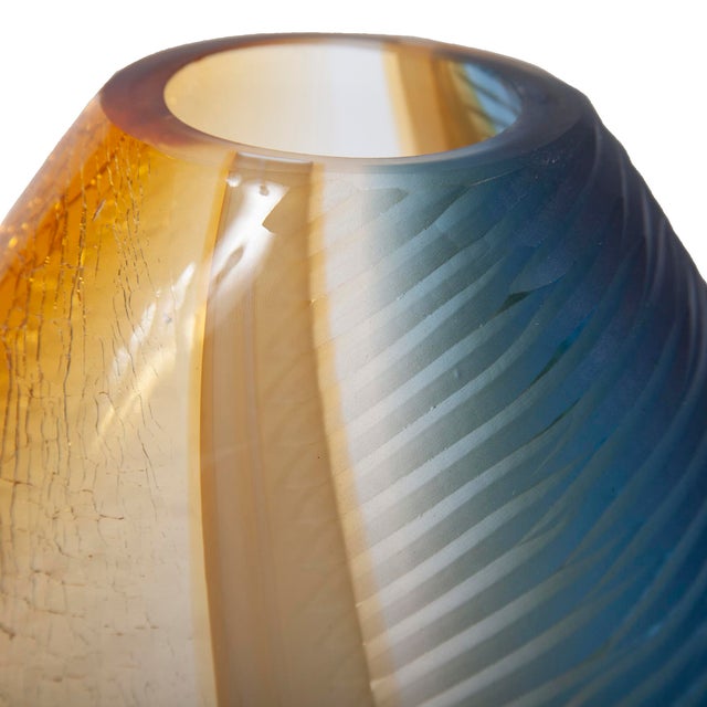 2020s Mirina Hand Blown Glass Vase- Large For Sale - Image 5 of 10