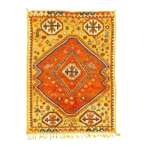 1960s Vintage Hand Knotted Moroccan Rug
