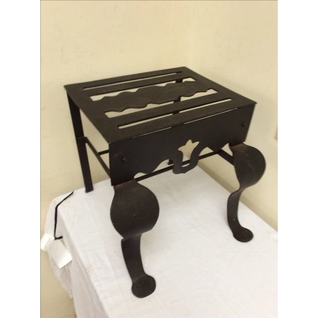 Brown Antique Kettle Stand For Sale - Image 8 of 8