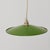 Antique French Hanging Lamp in Green Lacquered Metal For Sale - Image 3 of 13