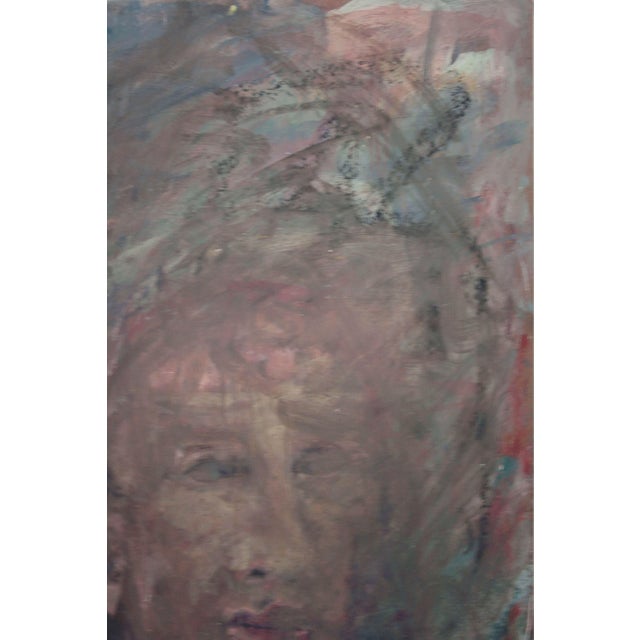 San Francisco Abstract Expressionist Portrait of a Man 48"h X 32w by Daniel David Fuentes For Sale - Image 4 of 4