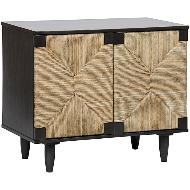 Solid mahogany pairs beautifully with natural sea grass in this updated classic. Designed to provide for maximum display...