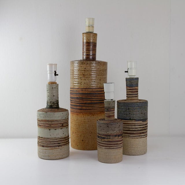 Danish Modern Ceramic Table Lamp by Tue Poulsen, 1960s For Sale - Image 14 of 18
