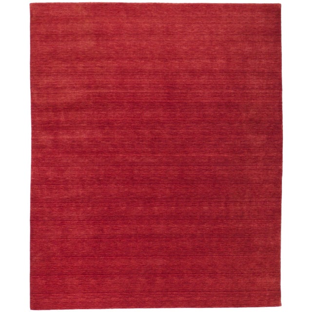 Modern Style Red Area Rug - 08'03 X 10'00 For Sale - Image 9 of 9
