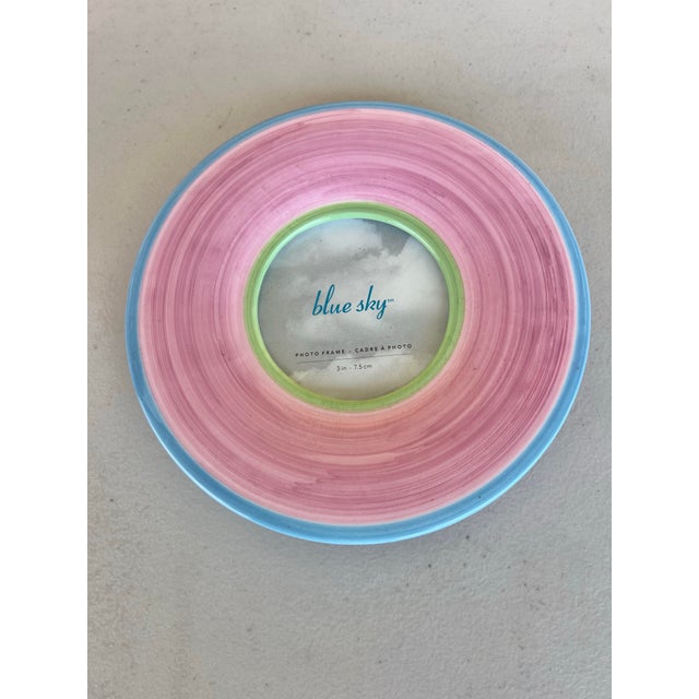 Shabby Chic Vintage Pink Ceramic Photo Stand For Sale - Image 3 of 6