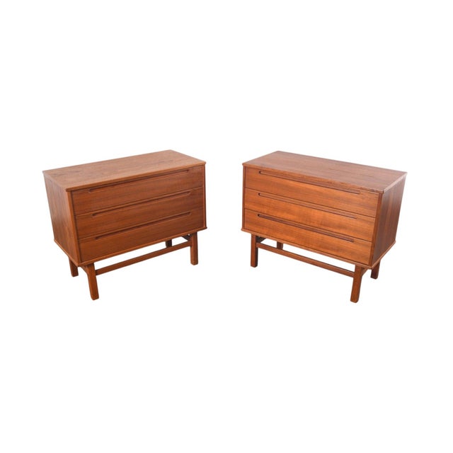 Mid 20th Century Pair of Kai Kristiansen Teak Gentleman's Chests by HJN Møbler, Attributed For Sale In San Francisco - Image 6 of 7