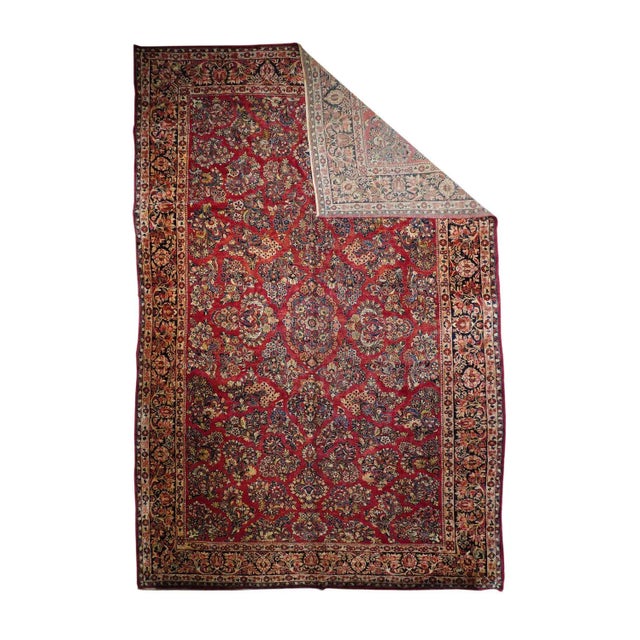 Antique Sarouk Rug 11'3'' x 18'1'' For Sale - Image 4 of 11
