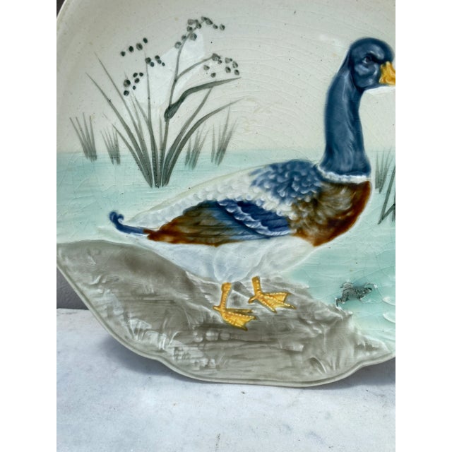 19th Century Majolica Mallard Duck Plate Hippolyte Boulenger Choisy le Roi, circa 1890. The manufacture of Choisy le Roi...