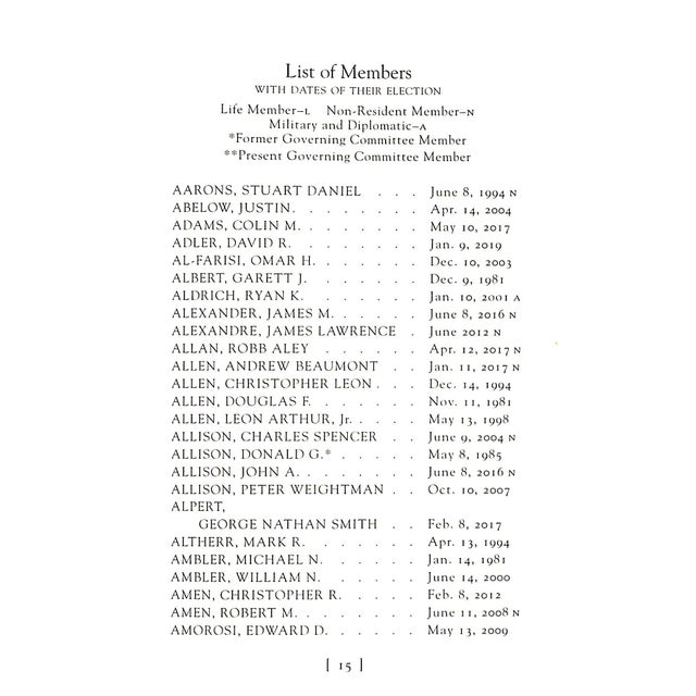 Paper The Union Club of the City of New York 2020 Members' Annual For Sale - Image 7 of 9
