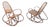 19th Century Wooden Rocking Chairs, Set of 2 For Sale