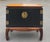Chin Hua style side table or nightstand by Lane Furniture. Hollywood Regency style design. Ebonized sides with wood base...