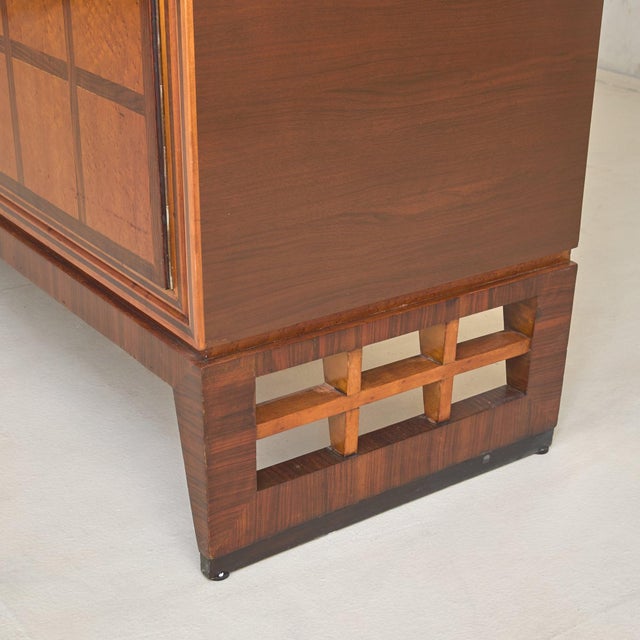 Brown French Rosewood Sideboard with Brass Hardware, 1940s For Sale - Image 8 of 11