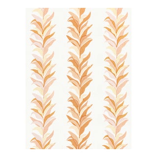The House of Scalamandré Chira Island Print Fabric, Peach For Sale